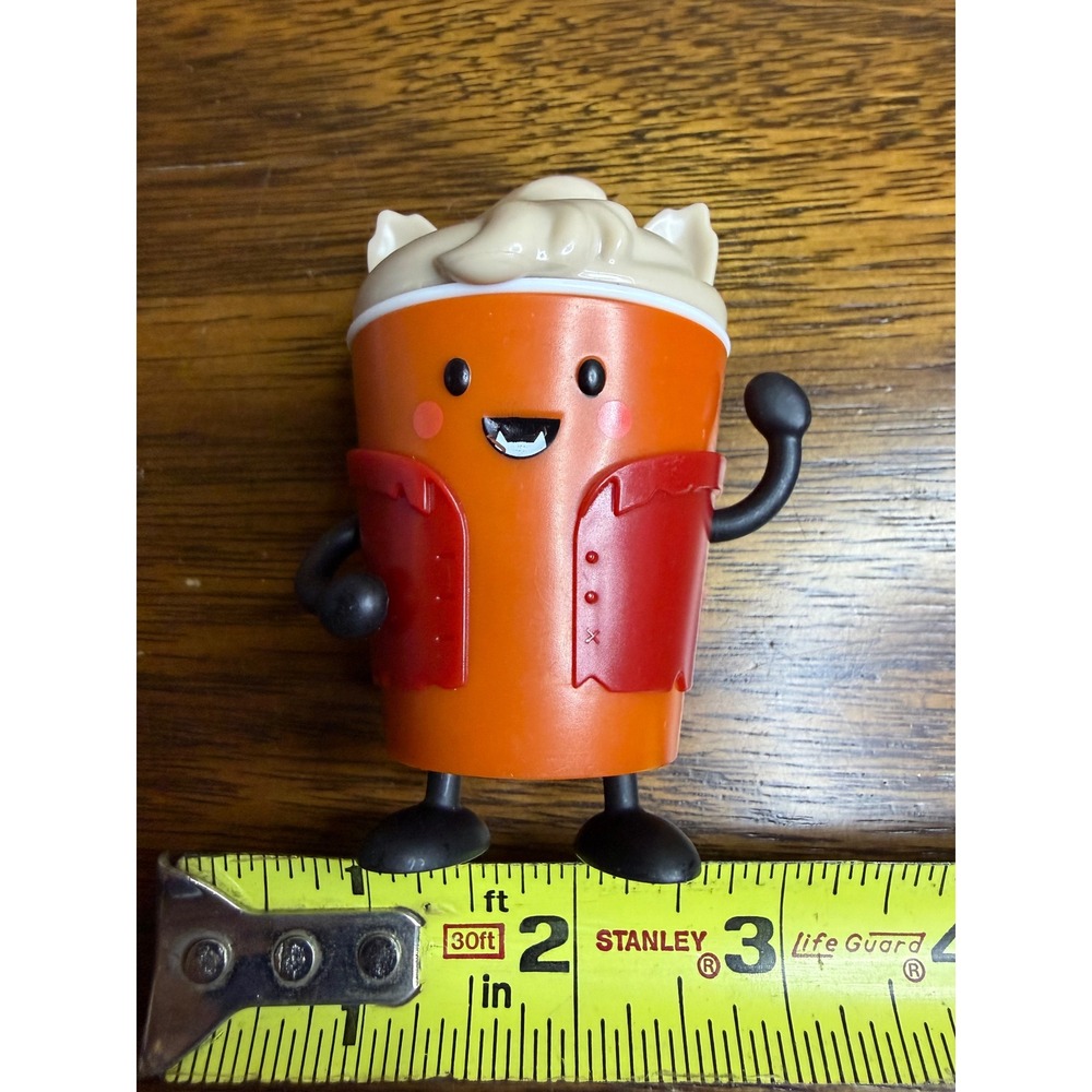 Wendys Frosty Frights Vampire Frosty Toy Figure Orange Red Halloween 3 Inch